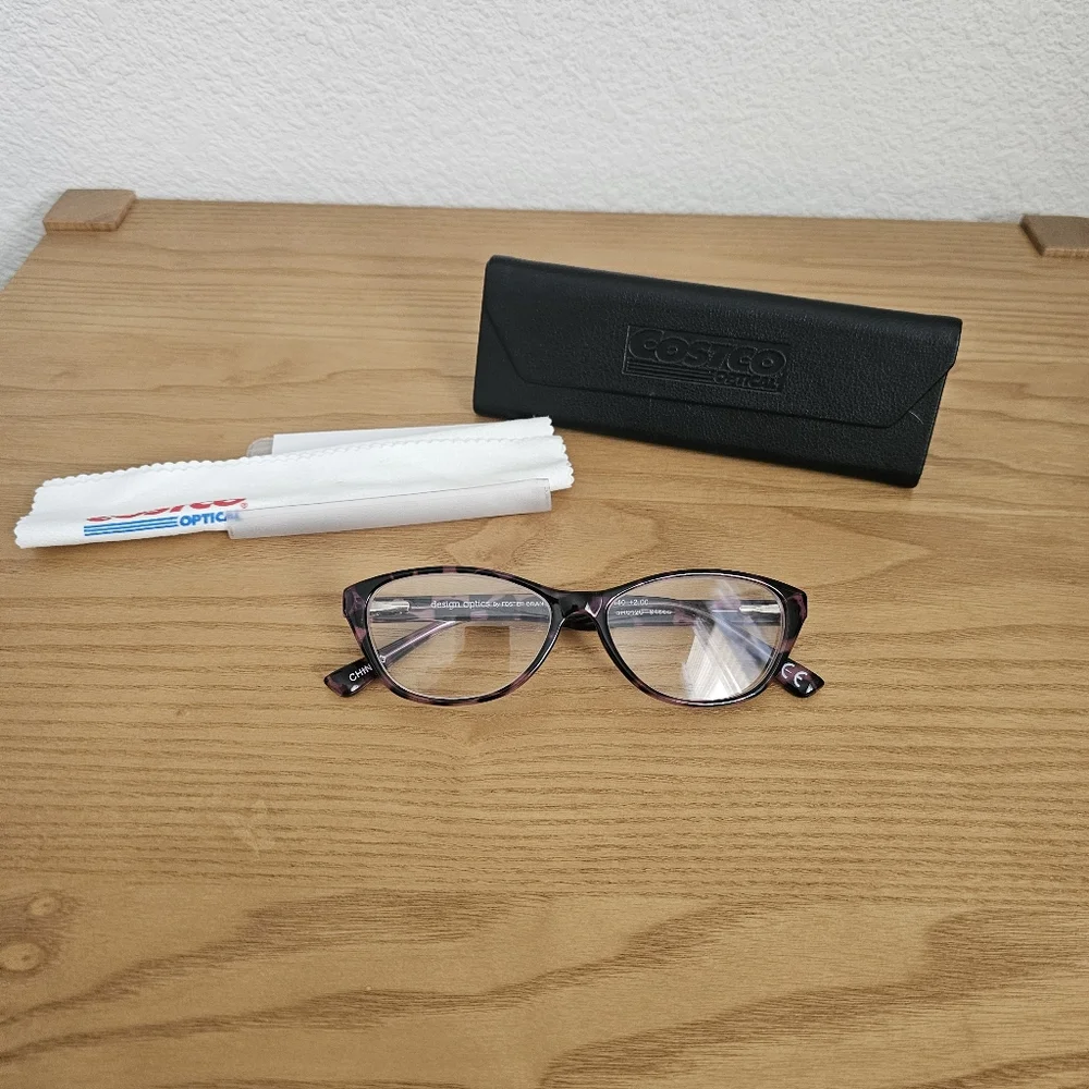 Design Optics by Foster Grant PD58.5MM 53 15-140 +2.00 Purple Eye glasses